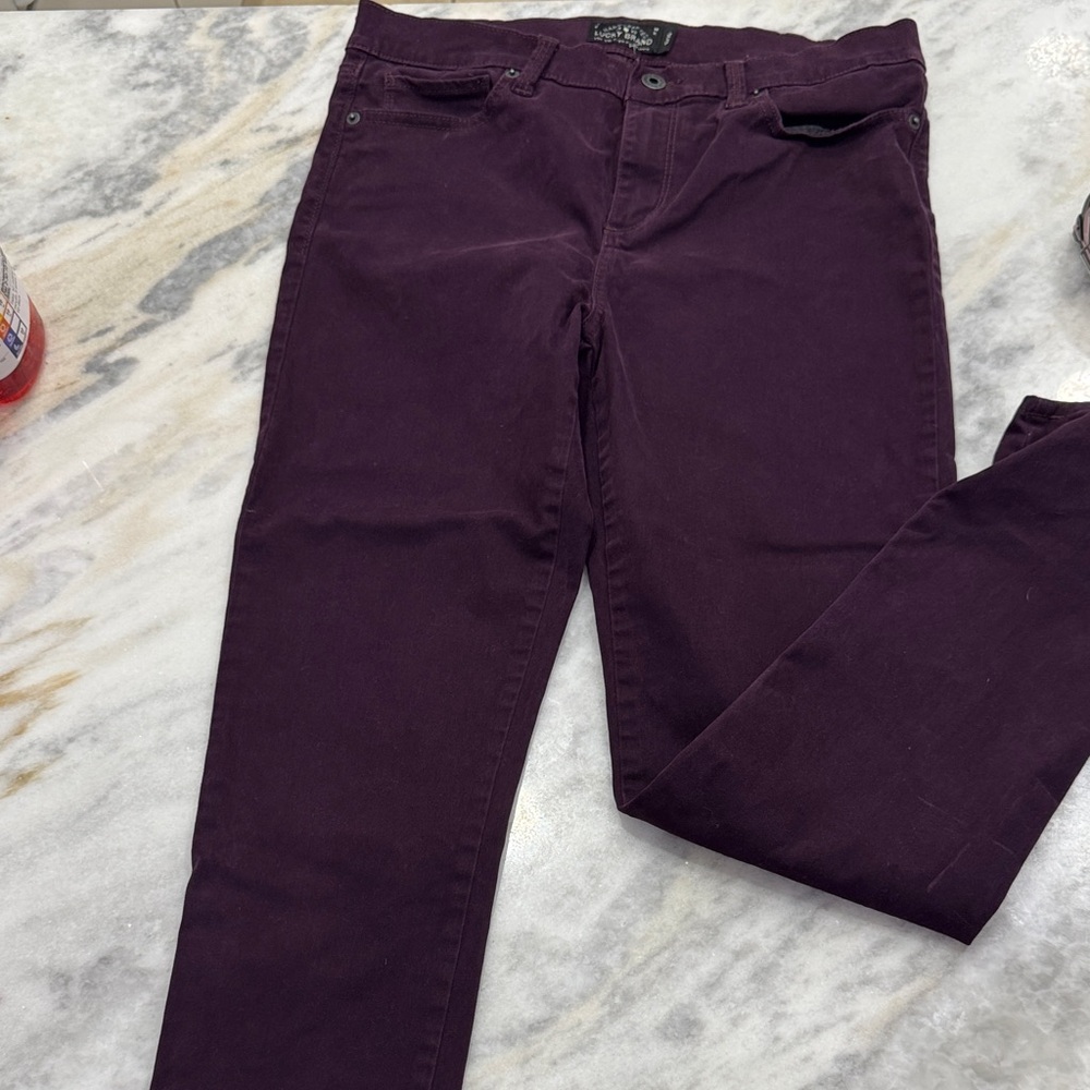 Lucky Brand Deep Plum Skinny Leggings